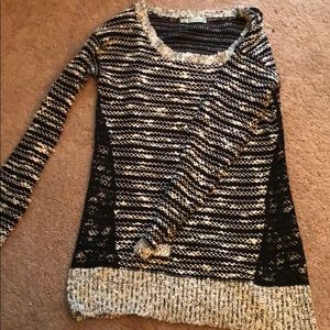 Black and grey striped sweater